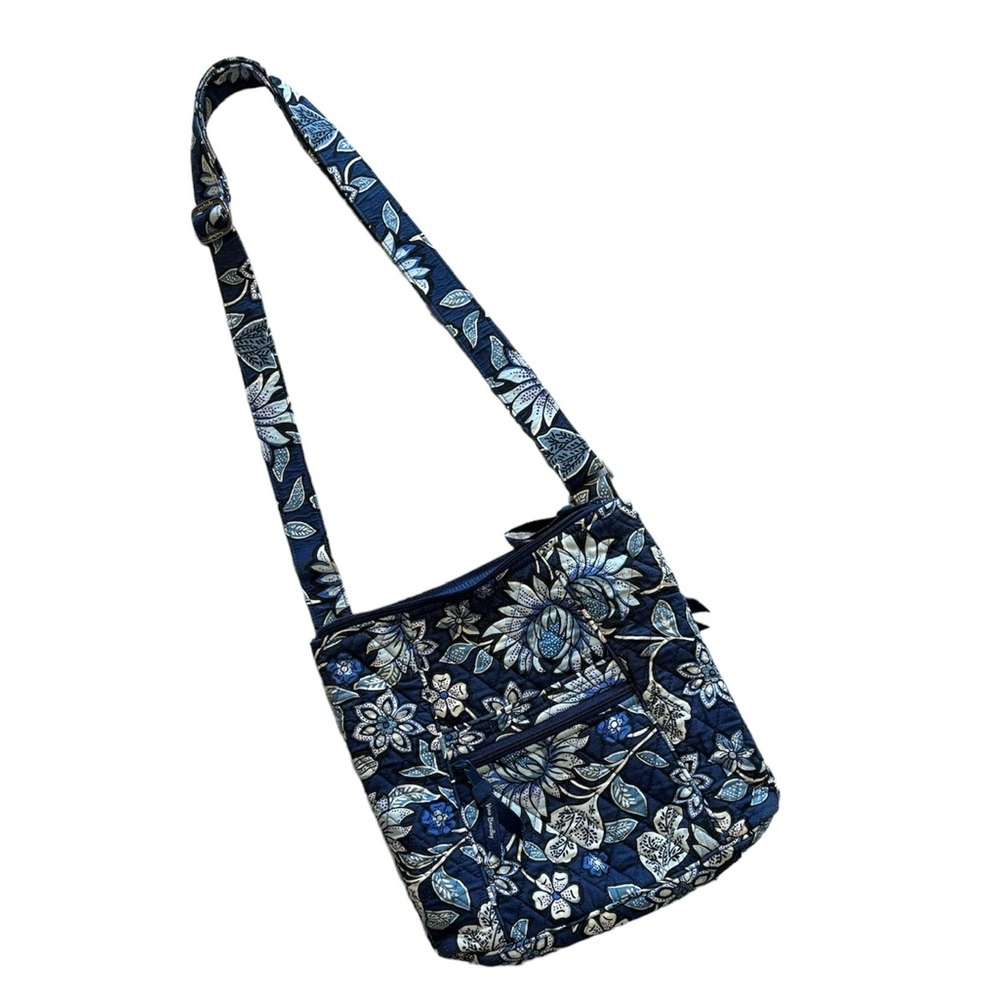 Vera Bradley Blue Floral Adjustable Hipster Crossbody